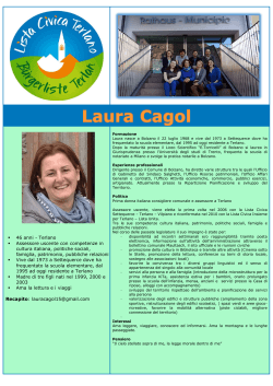 Laura Cagol - Lista Civica Terlano • Home