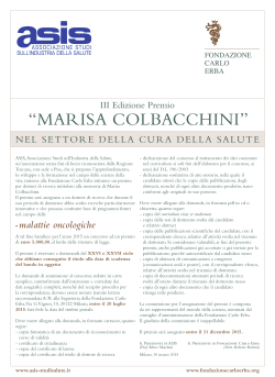 BANDO Colbacchini 2015 - Università degli Studi di Messina