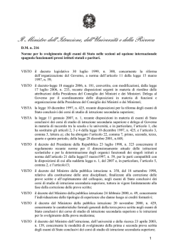 Il Ministro dell`Istruzione, dell`Universit&agrave; e della Ricerca