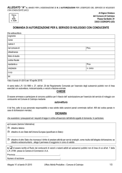 domanda - Comune di Codroipo