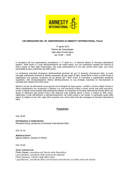 Leggi il programma - Amnesty International