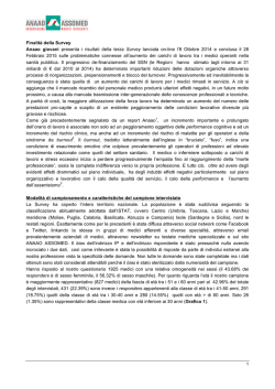 indagine realizzata da Anaao Giovani