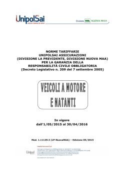 In vigore dall`1/05/2015 al 30/04/2016 - Sai