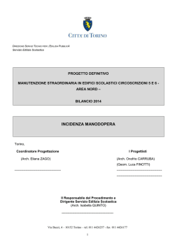 INCIDENZA MANODOPERA - Bandi on-line