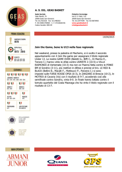 Join the Game, bene le U13 nella fase regionale