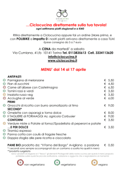 Scarica il menu per il take-away