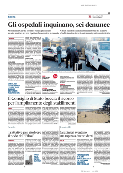 Gli ospedali inquinano, sei denunce