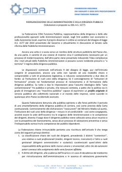 Documento CIDA funzione pubblica su ddl 1577