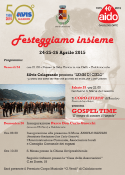 GOSPEL TIME - Fondazione Don Carlo Gnocchi