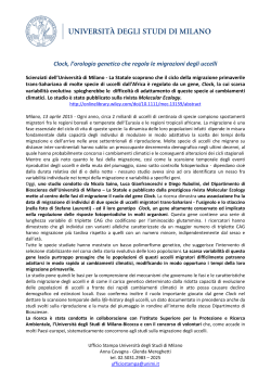 comunicato - Università degli Studi di Milano