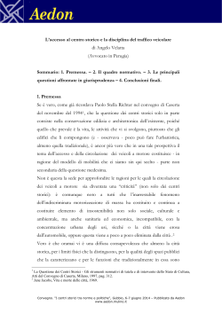 Angelo Velatta, L`accesso al centro storico e la disciplina