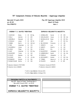 Play Off, Quarti di finale - gara 1