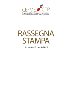 VisualizzaRassegna Stampa 12 aprile 2015