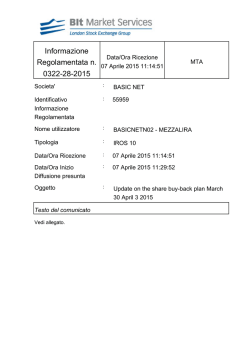Informazione Regolamentata n. 0322-28-2015