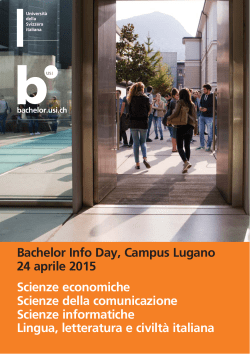 Scarica il pdf del programma dettagliato - Campus Lugano