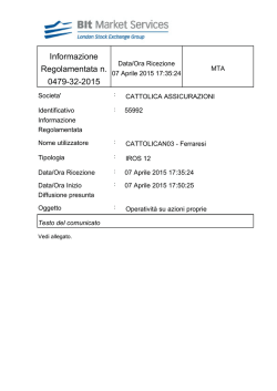 Informazione Regolamentata n. 0479-32-2015