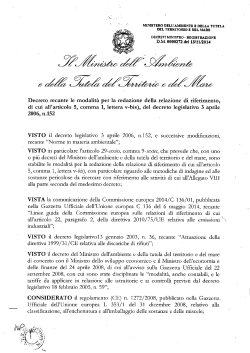 Decreto del Ministro dell`Ambiente e della Tutela del Territorio e del