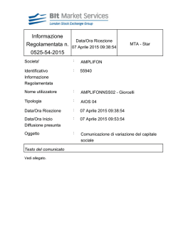 Informazione Regolamentata n. 0525-54-2015