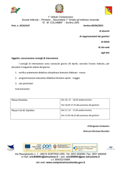 intersezione 20 aprile - 1&deg; Istituto Comprensivo GM COLUMBA