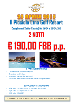 Il Picciolo Etna Golf Resort 2 NOTTI