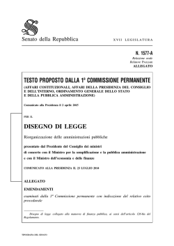 gli emendamenti esaminati dalla Commissione con relativo esito