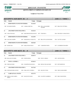 Staffette Turno 1 - lega nuoto toscana