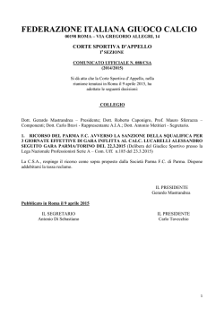 Visualizza - Centro studi di diritto, economia ed etica dello sport