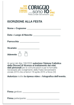 Iscrizione - Parrocchia di Nove