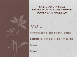 Il Men&ugrave; della I&deg; Marathon MTB della Murgia