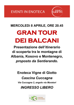 GRAN TOUR DEI BALCANI