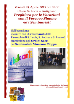 24 aprile - giornata vocazioni