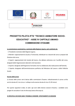 scarica qui le informazioni sulle commissioni d`esame