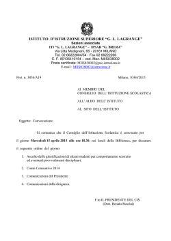 Convocazione CIS