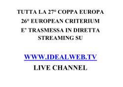 Diretta Streaming - Artistico Fassa