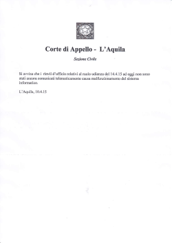 Corte di Appello - L`Aquila