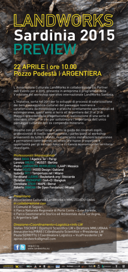 22 APRILE | ore 10.00 Pozzo Podestà | ARGENTIERA