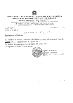 UFFICIO SCOLASTICO REGIONALE PER IL LAZIO