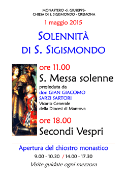 Programma del 1° maggio