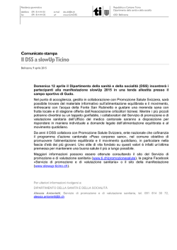 Il DSS a slowUp Ticino - Repubblica e Cantone Ticino