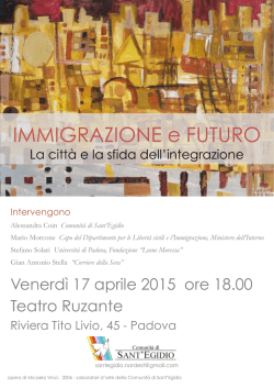 IMMIGRAZIONE e FUTURO - Fondazione Leone Moressa