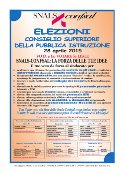 Scuola SNALS - Sindacato Nazionale Autonomo Lavoratori Scuola