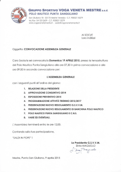 Convocazione assemblea generale