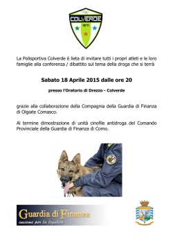 incontro droga - Polisportiva Colverde
