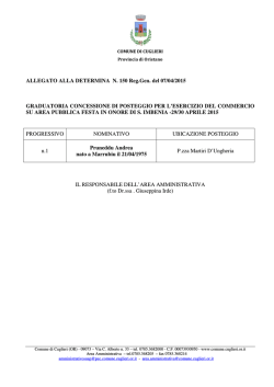 GRADUATORIA AMBULANTI SANTA IMBENIA