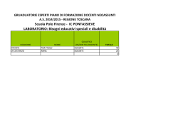 GRADUATORIA ESPERTI IC PONTASSIEVE