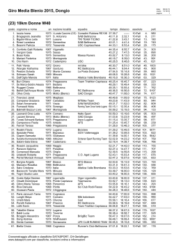 Giro Media Blenio 2015, Dongio (23) 10km Donne W40