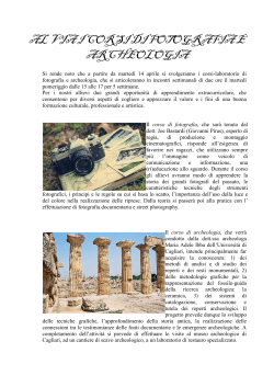 corsi di fotografia e archeologia - Liceo Classico e Scientifico Euclide