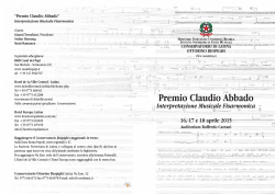 Locandina Premio Abbado - Conservatorio Statale di Musica | Latina