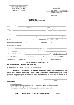 Modello IScrizione - FIJLKAM Comitato Regionale Emilia Romagna