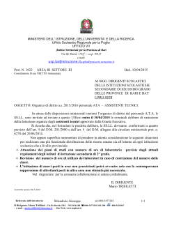 Nota n.1022 del 10/4/2015 - Ambito Territoriale per la provincia di Bari